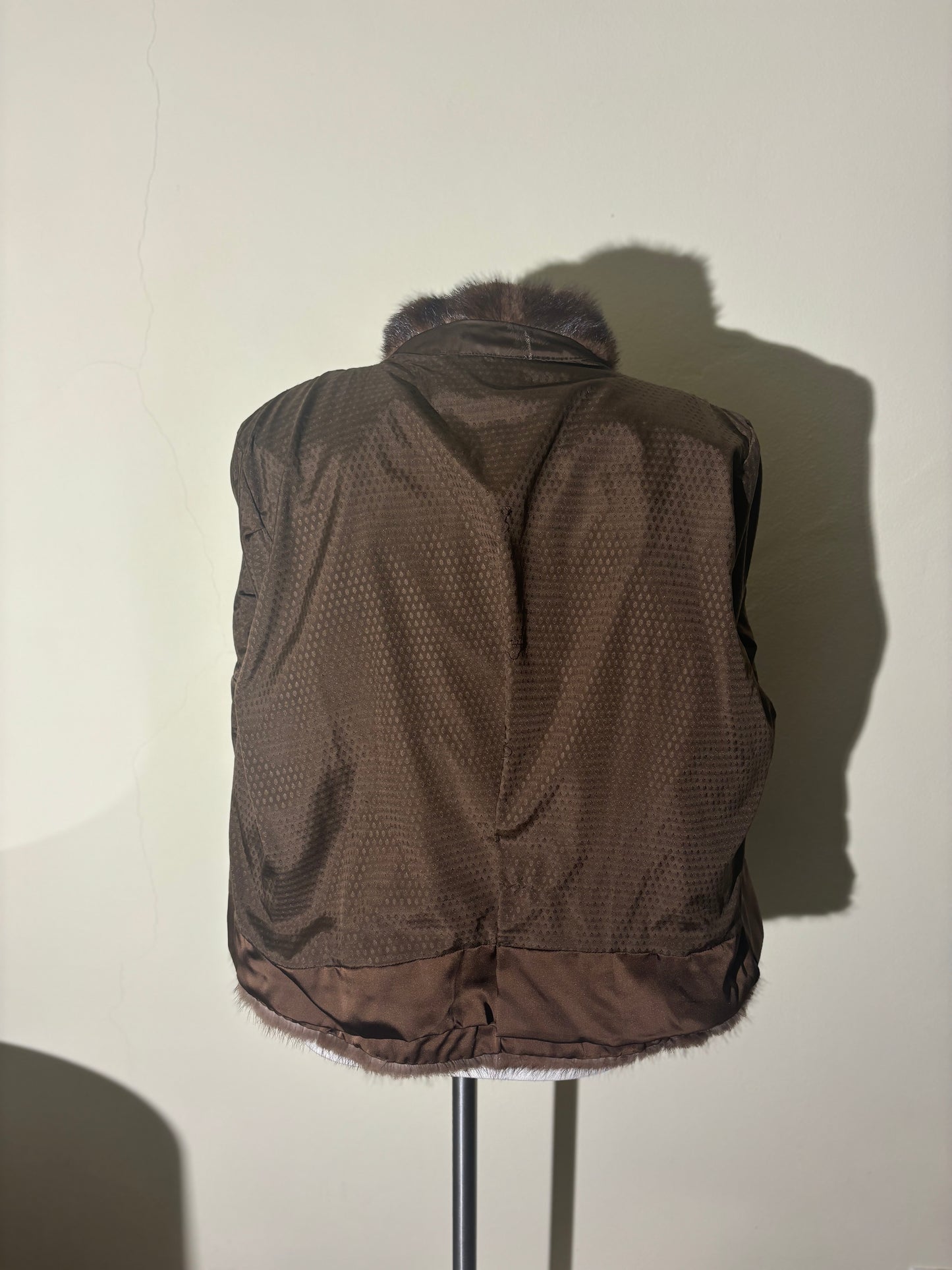 Bomber di visone con cerniera